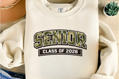 Senior 2026 Png, Camo Class of 2026 Shirt Design, Retro Product Image 7
