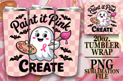 Cheerful Days 20oz tumbler wrap, Ghost Cancer Product Image 1