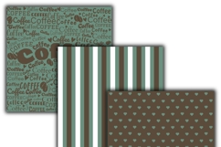 coffee digital papers, Coffee pattern, Coffee printables. Product Image 3