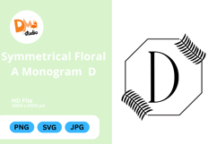 Symmetrical Floral Monogram Product Image 1