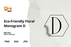 Eco-Friendly Floral Monogram Product Image 1