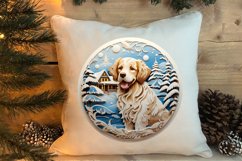 3D Christmas Dog Ornaments Engraved Bundle, 3D Dog Christmas Product Image 4
