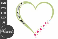 Happy Valentine's Day SVG | Valentine Quote SVG PNG Product Image 1