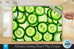 Cucumber Slices Cutting Board Sublimation Design Product Image 1