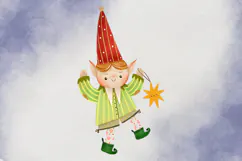 Cute Christmas Elf Clipart Product Image 9