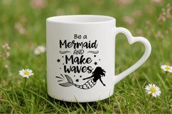 Be a mermaid and make waves SVG Design, Mermaid SVG Design Product Image 4