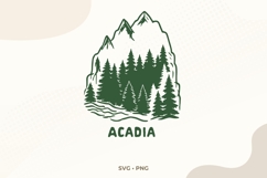 Acadia National Park SVG | Coastal Mountain Illustration Product Image 1