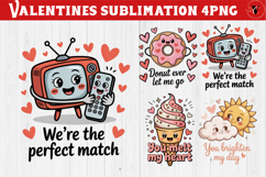 Cute Valentine's sublimation | Valentines day love clipart Product Image 1