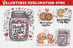 Cute Valentine's sublimation | Valentines day love clipart Product Image 1