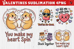 Cute Valentine's sublimation | Valentines day love clipart Product Image 1
