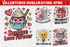 Cute Valentine's sublimation | Valentines day love clipart Product Image 1