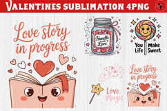 Cute Valentine's sublimation | Valentines day love clipart Product Image 1