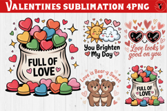 Cute Valentine's sublimation | Valentines day love clipart Product Image 1