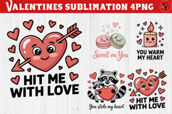 Cute Valentine's sublimation | Valentines day love clipart Product Image 1