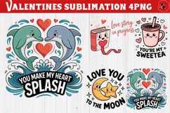 Cute Valentine's sublimation | Valentines day love clipart Product Image 1