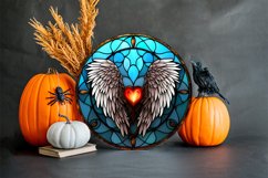 Stained Glass Sublimation Designs | Wind Spinner PNG Product Image 4