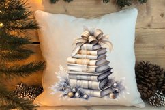 Cute Silver Christmas Watercolor Clipart, Christmas SVG Product Image 4