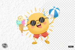 Cute Summer Sun Clipart Product Image 1