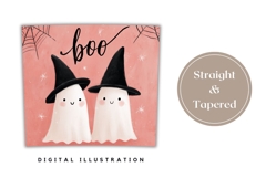 Kids Halloween Tumbler Wrap, Boo Halloween Ghosts Tumbler Product Image 4