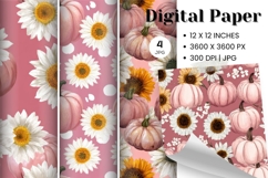 Pumpkin Pattern Background Fall Autumn Wallpaper_1 Product Image 1