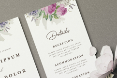 wedding card invitation with roses and hydrangea flower Product Image 4