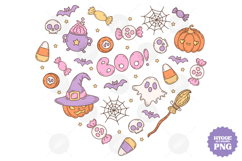 Coquette Girly Halloween Pumpkin Ghost Pink Bow PNG Bundle Product Image 4