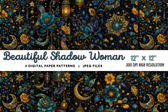 Beautiful Shadow Woman Backgrounds JPG Product Image 1