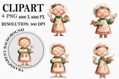 Whimsical Christmas clipart Watercolor PNG Product Image 1