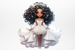 Christmas Black Angel Clipart Fashion Girl PNG Product Image 4