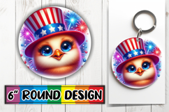 Timeless Round Ornaments Sublimation PNG, USA Animals Product Image 1