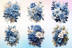 Winter Flowers Watercolor Clipart Bundle | Flower png Product Image 4