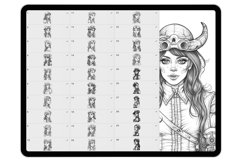 55 Procreate Steampunk Girls Stamp Brushes Product Image 5