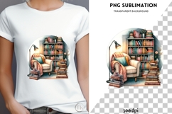 Book nook png design for T-shirts Product Image 4