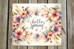 Watercolor Flowers | 4 gentle tumbler Sublimation designs P Product Image 5