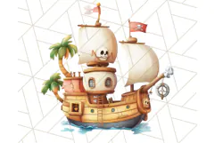 Cartoon Pirate Kids and Animals PNG Clipart for Fun Designs Product Image 4