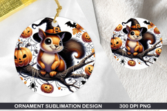 Squirrel Stained Glass Ornament PNG, Digital Download File Product Image 1
