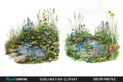 Pond With Wildflowers Clipart Bundle Product Image 4