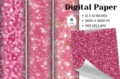 pink glitter Background Wallpaper Sparkles Digital Paper_96 Product Image 1