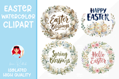 25 Easter Round Signs I Easter Door hanger decor Product Image 5