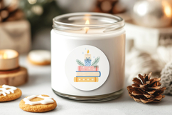 Winter Books Clipart, Christmas Bookish Png, Book Lover Svg Product Image 4