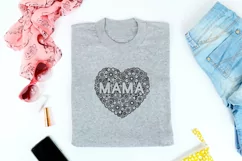 Mama SVG | Mothers Day SVG | Floral Heart SVG Product Image 5