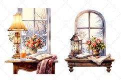 Cozy Winter Study watercolor Clipart Bundle | Winter Study Product Image 4