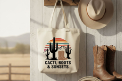 Cacti Boots Sunsets Svg, Western Cowgirl Svg, Desert Western Product Image 4