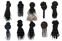 60 PNG African American Hairstyle clipart digital download Product Image 5