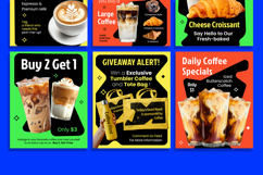 Vibrant Abstract Coffee Shop - instagram Post Product Image 4