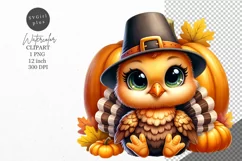 Thanksgiving clipart, Turkey clipart, Autumn clipart, Product Image 1