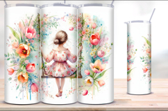 4 Spring Girl Tumbler Wrap Sublimations, 20 oz Product Image 2