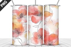Flowers Tumbler Wrap | Sublimation Design | Tumbler PNG Product Image 1