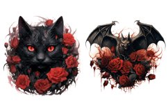 Vintage Scary Clipart Bundle, Set of 15 Png Bundle Product Image 4