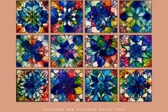 Rainbow Alcohol Ink Stained Glass Tiles| Red Green Blue Product Image 4